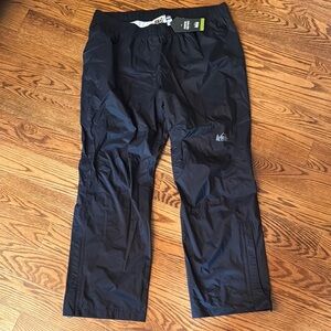 REI Essential Rain Pants XL Black NWT